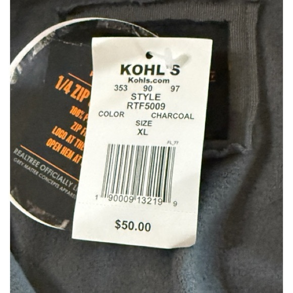 Realtree Men’s 1/4-Zip Fleece – Size XL - Picture 4 of 4